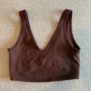 Gymshark Brown Rest Day Bra Bralette - Size M